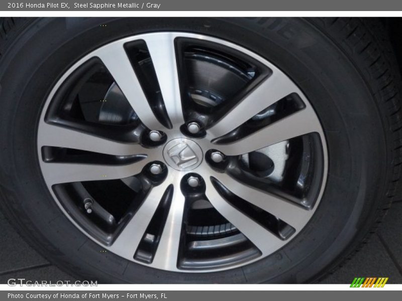 Steel Sapphire Metallic / Gray 2016 Honda Pilot EX