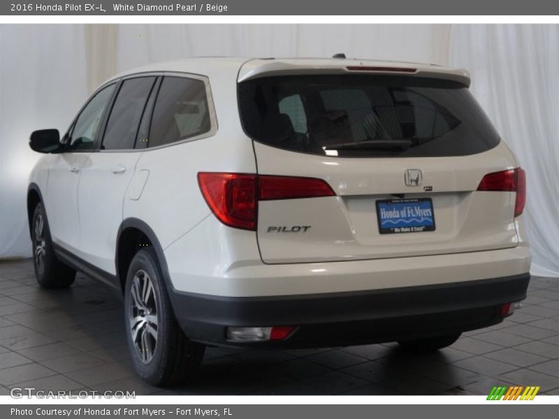 White Diamond Pearl / Beige 2016 Honda Pilot EX-L