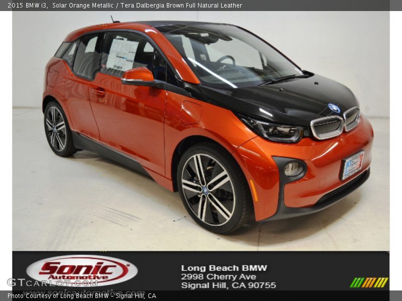 Solar Orange Metallic / Tera Dalbergia Brown Full Natural Leather 2015 BMW i3