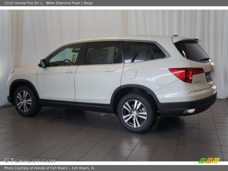 White Diamond Pearl / Beige 2016 Honda Pilot EX-L