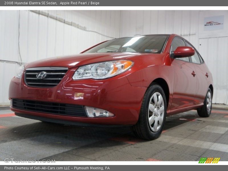 Apple Red Pearl / Beige 2008 Hyundai Elantra SE Sedan