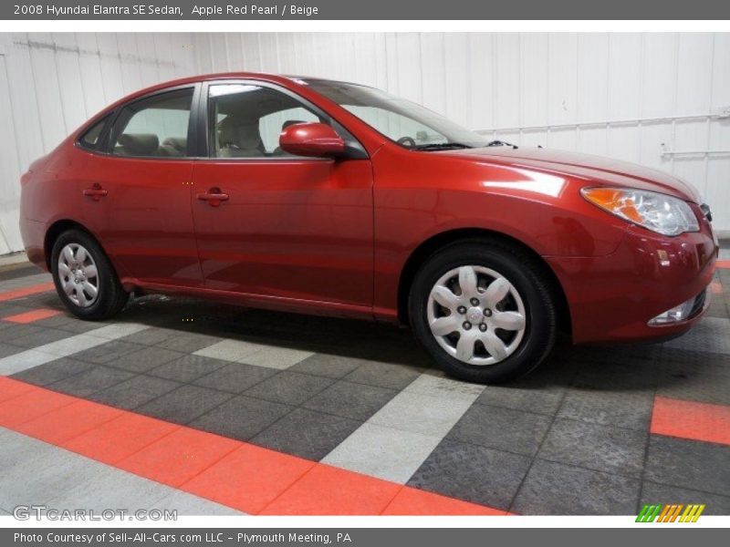 Apple Red Pearl / Beige 2008 Hyundai Elantra SE Sedan