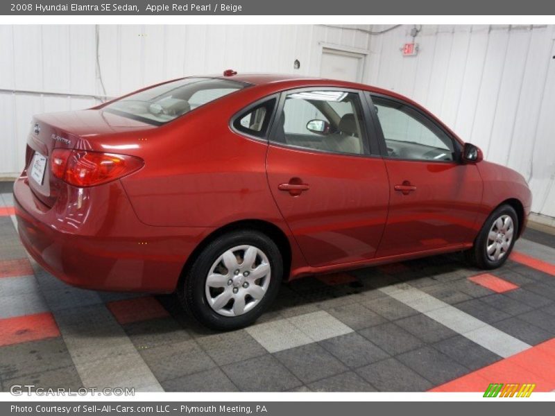 Apple Red Pearl / Beige 2008 Hyundai Elantra SE Sedan