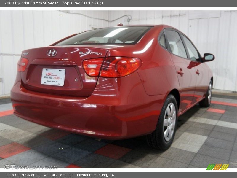 Apple Red Pearl / Beige 2008 Hyundai Elantra SE Sedan