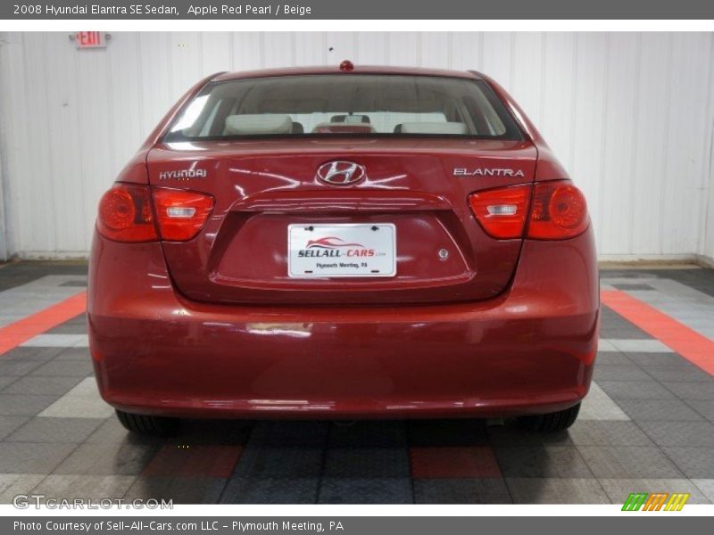 Apple Red Pearl / Beige 2008 Hyundai Elantra SE Sedan