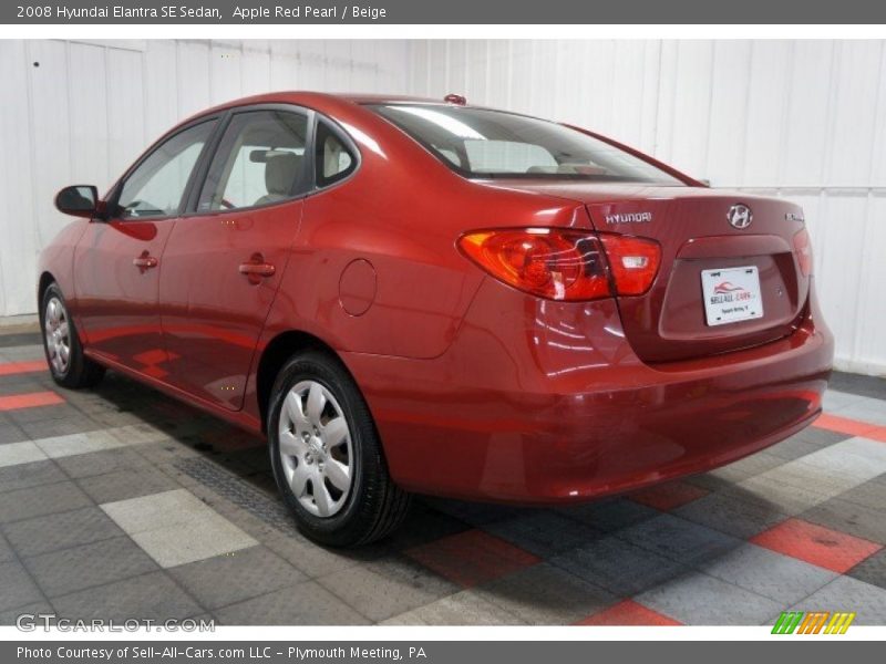 Apple Red Pearl / Beige 2008 Hyundai Elantra SE Sedan