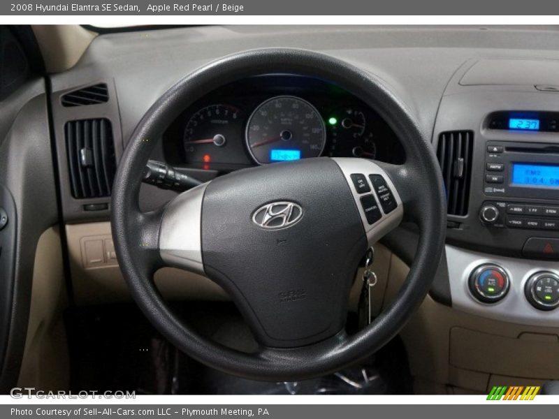 Apple Red Pearl / Beige 2008 Hyundai Elantra SE Sedan