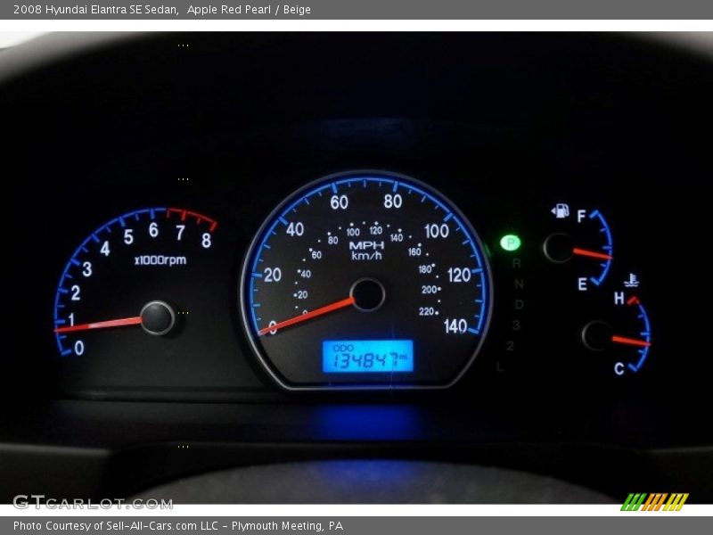 Apple Red Pearl / Beige 2008 Hyundai Elantra SE Sedan