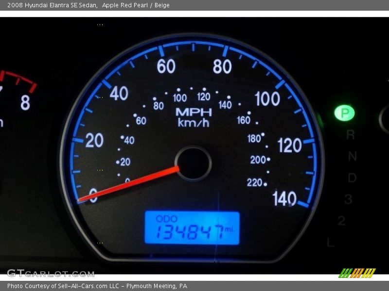 Apple Red Pearl / Beige 2008 Hyundai Elantra SE Sedan