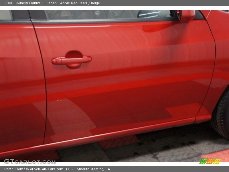 Apple Red Pearl / Beige 2008 Hyundai Elantra SE Sedan