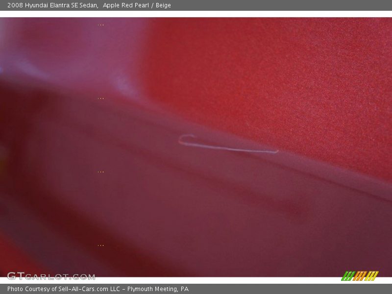 Apple Red Pearl / Beige 2008 Hyundai Elantra SE Sedan
