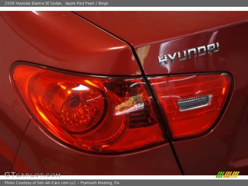 Apple Red Pearl / Beige 2008 Hyundai Elantra SE Sedan