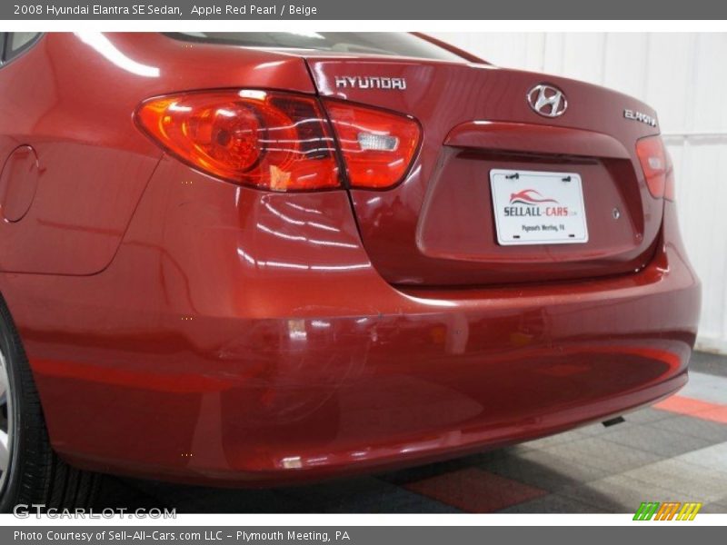 Apple Red Pearl / Beige 2008 Hyundai Elantra SE Sedan