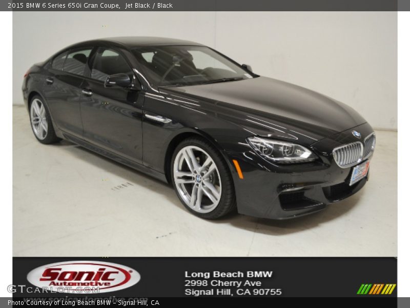 Jet Black / Black 2015 BMW 6 Series 650i Gran Coupe