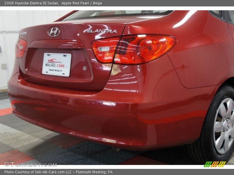 Apple Red Pearl / Beige 2008 Hyundai Elantra SE Sedan