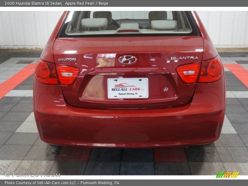 Apple Red Pearl / Beige 2008 Hyundai Elantra SE Sedan
