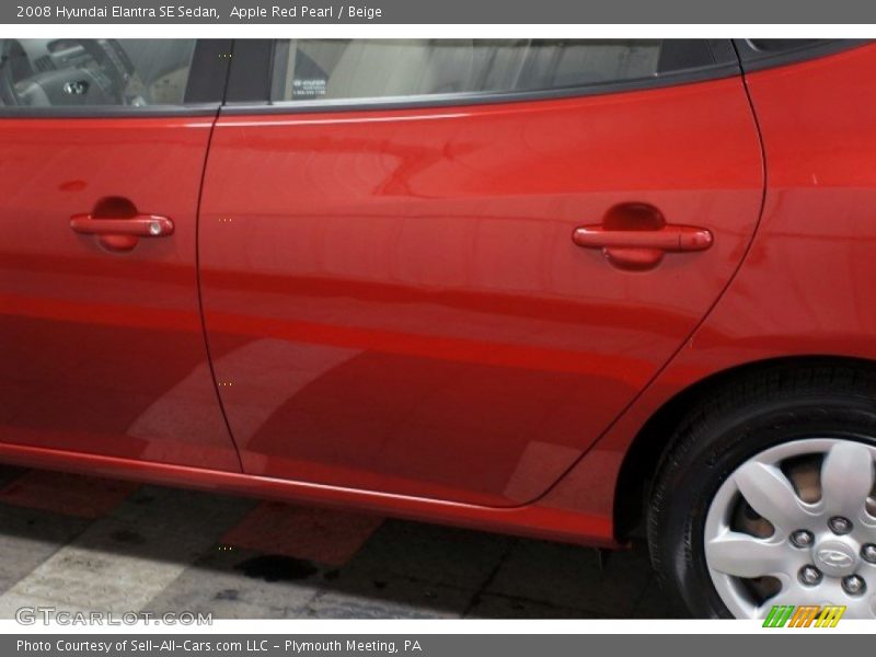Apple Red Pearl / Beige 2008 Hyundai Elantra SE Sedan