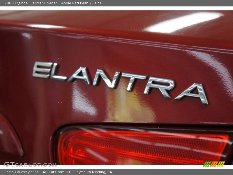 Apple Red Pearl / Beige 2008 Hyundai Elantra SE Sedan