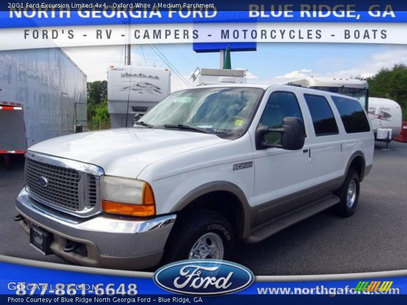 Oxford White / Medium Parchment 2001 Ford Excursion Limited 4x4