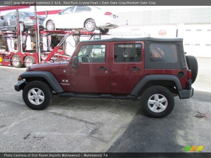 Red Rock Crystal Pearl / Dark Slate Gray/Medium Slate Gray 2007 Jeep Wrangler Unlimited X 4x4