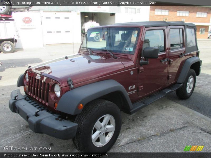 Red Rock Crystal Pearl / Dark Slate Gray/Medium Slate Gray 2007 Jeep Wrangler Unlimited X 4x4