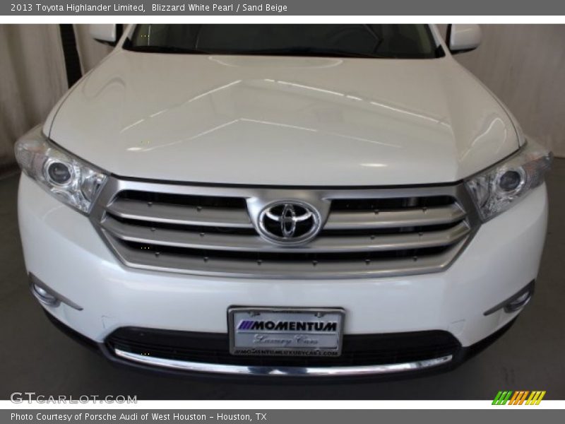 Blizzard White Pearl / Sand Beige 2013 Toyota Highlander Limited