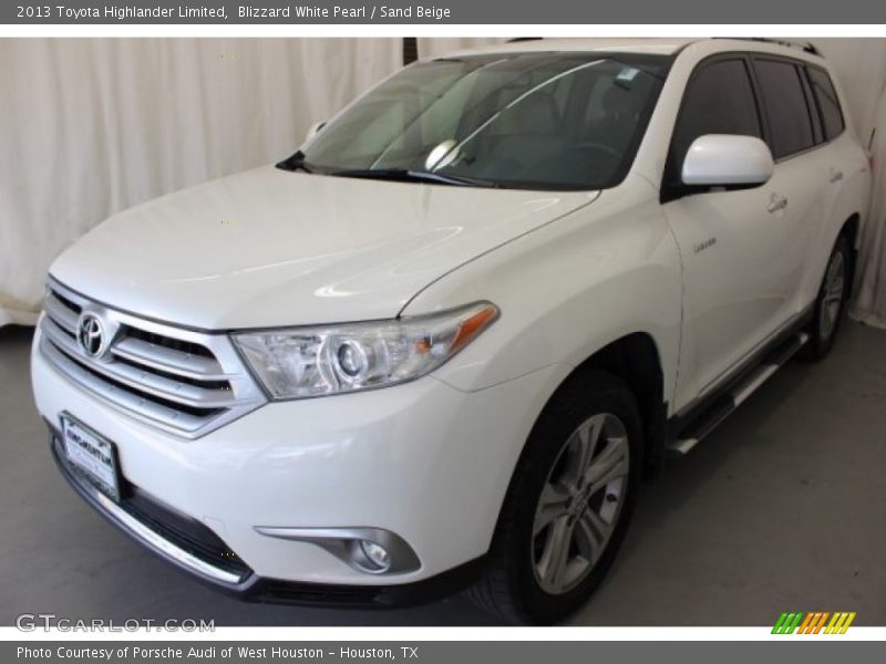 Blizzard White Pearl / Sand Beige 2013 Toyota Highlander Limited