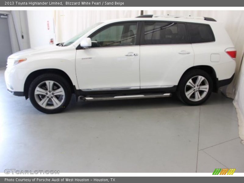 Blizzard White Pearl / Sand Beige 2013 Toyota Highlander Limited