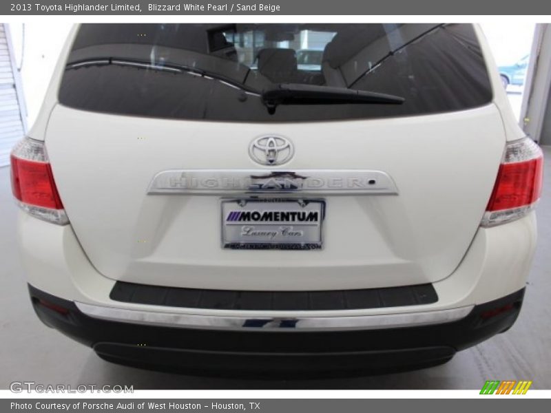 Blizzard White Pearl / Sand Beige 2013 Toyota Highlander Limited