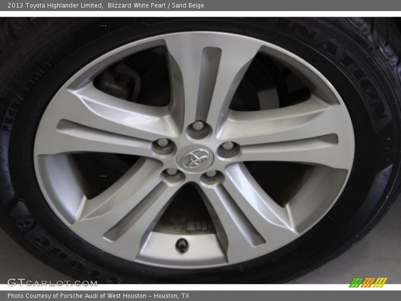 Blizzard White Pearl / Sand Beige 2013 Toyota Highlander Limited