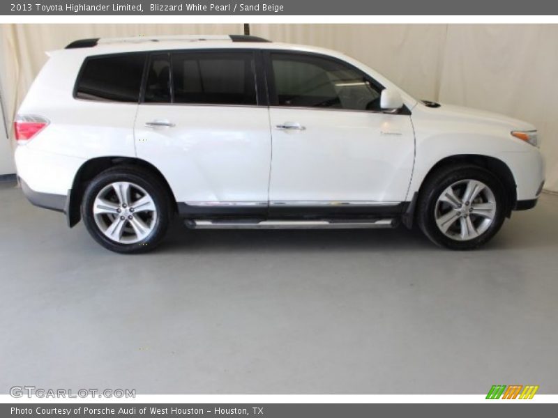 Blizzard White Pearl / Sand Beige 2013 Toyota Highlander Limited