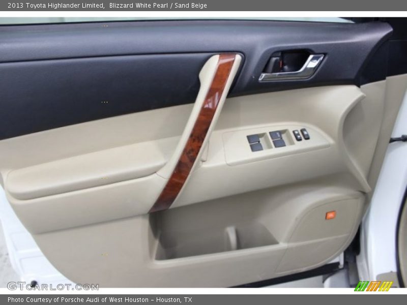 Blizzard White Pearl / Sand Beige 2013 Toyota Highlander Limited