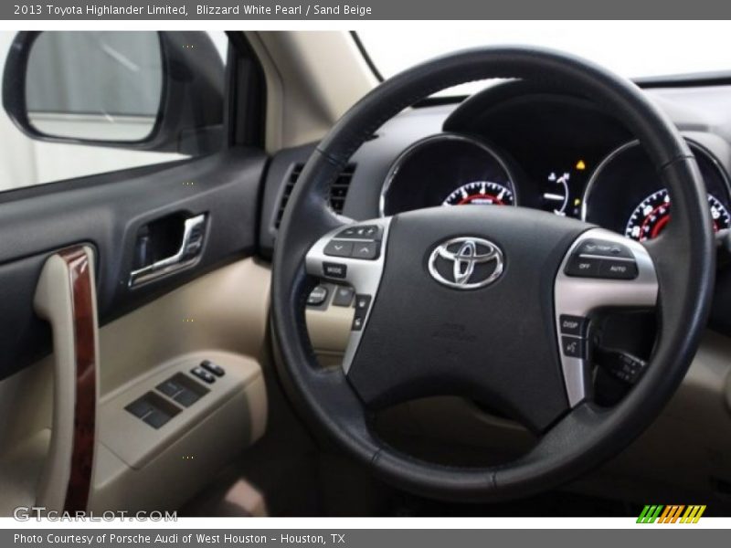 Blizzard White Pearl / Sand Beige 2013 Toyota Highlander Limited