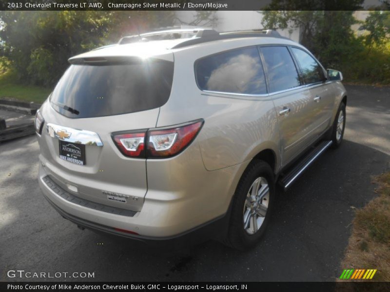 Champagne Silver Metallic / Ebony/Mojave 2013 Chevrolet Traverse LT AWD