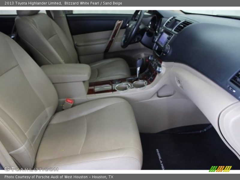 Blizzard White Pearl / Sand Beige 2013 Toyota Highlander Limited