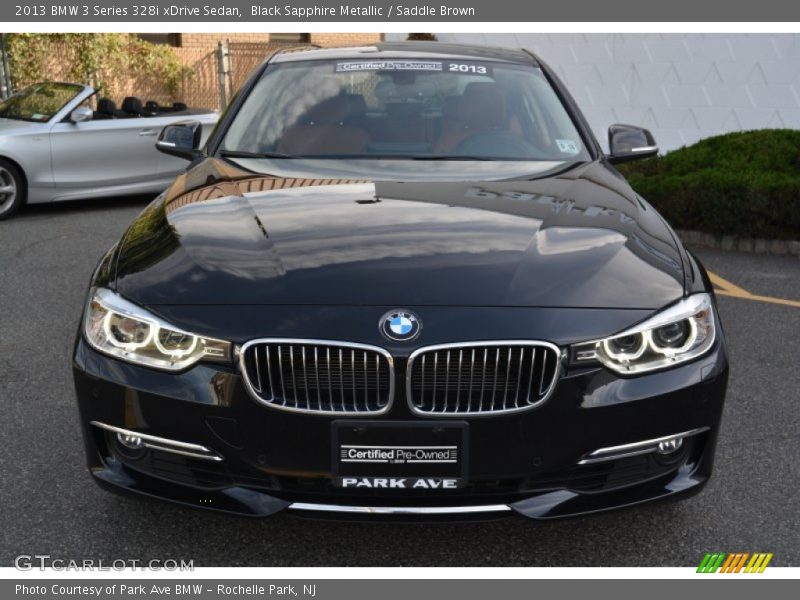 Black Sapphire Metallic / Saddle Brown 2013 BMW 3 Series 328i xDrive Sedan