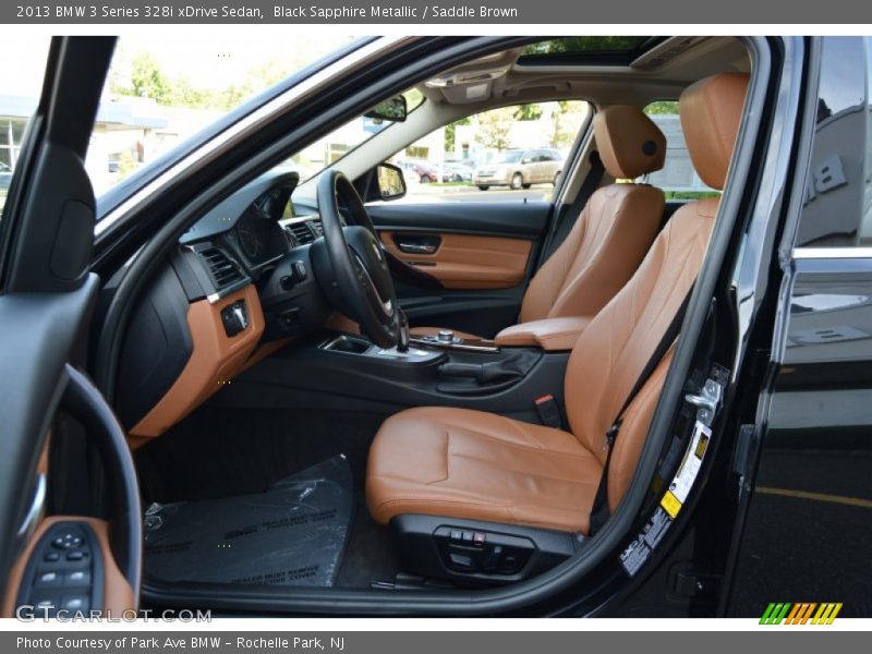 Black Sapphire Metallic / Saddle Brown 2013 BMW 3 Series 328i xDrive Sedan