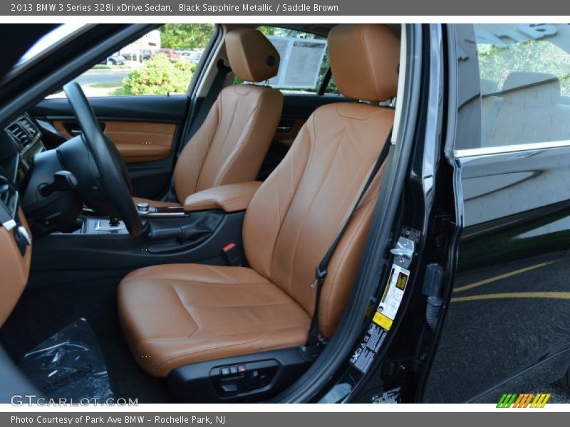 Black Sapphire Metallic / Saddle Brown 2013 BMW 3 Series 328i xDrive Sedan