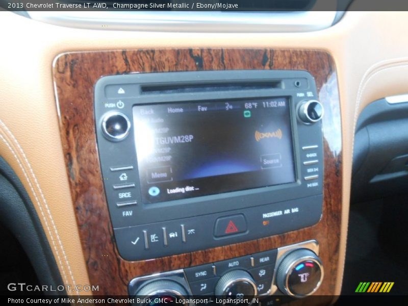 Champagne Silver Metallic / Ebony/Mojave 2013 Chevrolet Traverse LT AWD