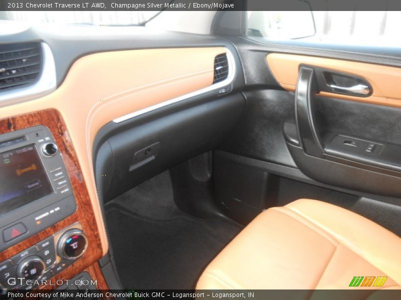 Champagne Silver Metallic / Ebony/Mojave 2013 Chevrolet Traverse LT AWD