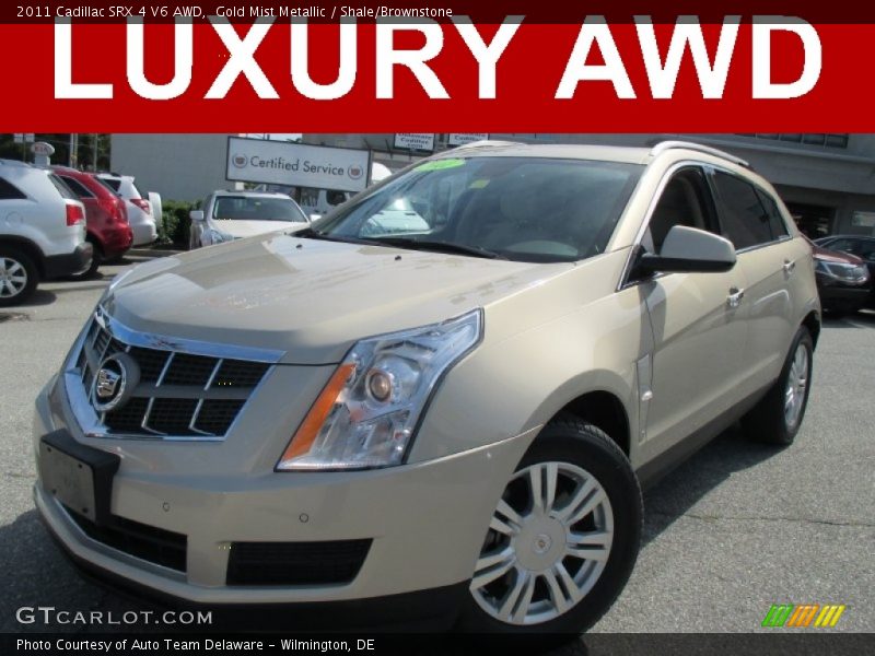 Gold Mist Metallic / Shale/Brownstone 2011 Cadillac SRX 4 V6 AWD