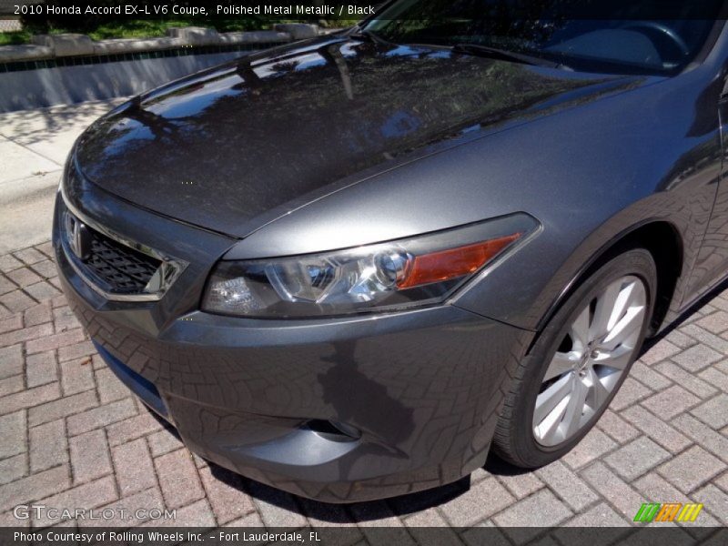 Polished Metal Metallic / Black 2010 Honda Accord EX-L V6 Coupe