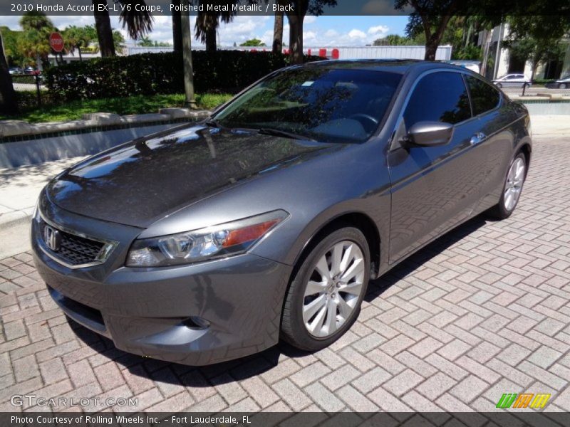 Polished Metal Metallic / Black 2010 Honda Accord EX-L V6 Coupe