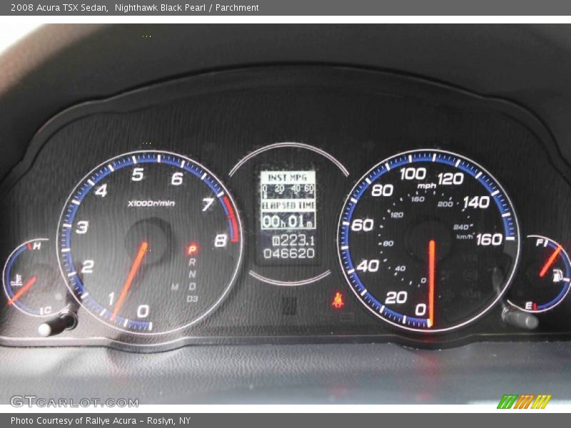 Nighthawk Black Pearl / Parchment 2008 Acura TSX Sedan