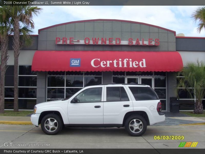 Summit White / Light Gray 2008 Chevrolet TrailBlazer LS