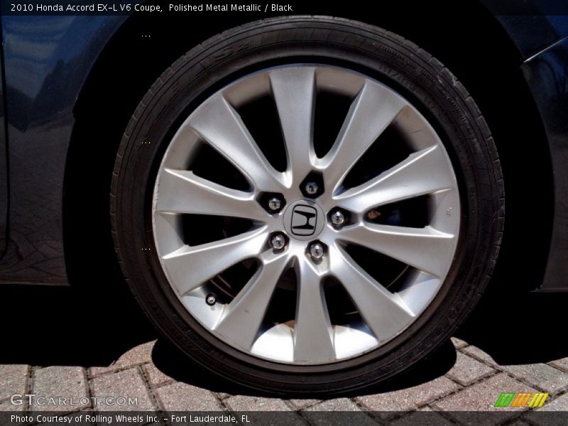 Polished Metal Metallic / Black 2010 Honda Accord EX-L V6 Coupe