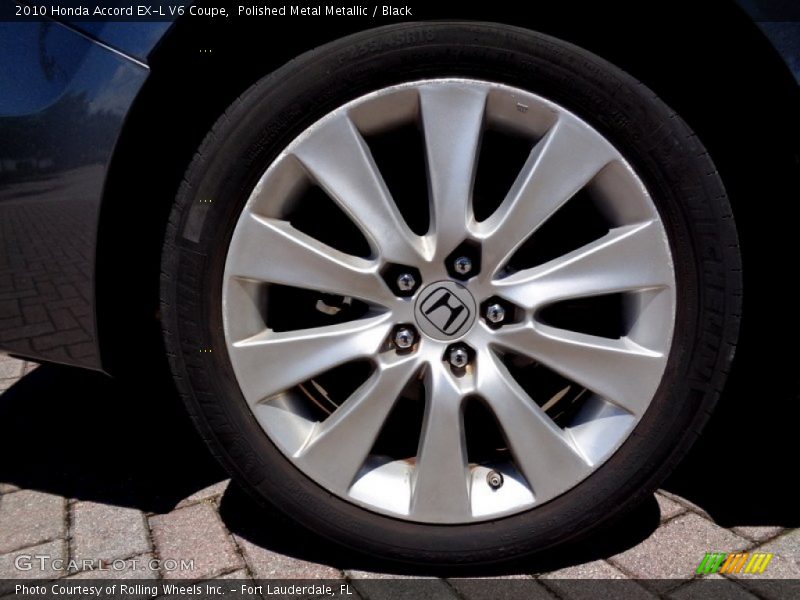 Polished Metal Metallic / Black 2010 Honda Accord EX-L V6 Coupe