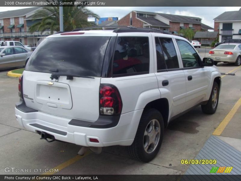 Summit White / Light Gray 2008 Chevrolet TrailBlazer LS