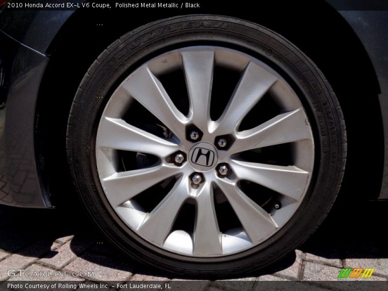 Polished Metal Metallic / Black 2010 Honda Accord EX-L V6 Coupe