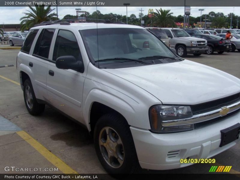 Summit White / Light Gray 2008 Chevrolet TrailBlazer LS